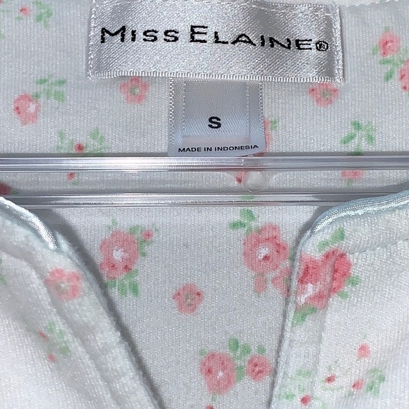 Miss Elaine Interlock knit short robe 3/4 sleeves Size S - Picture 2 of 9